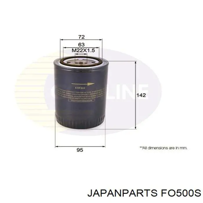 FO-500S Japan Parts filtro de aceite