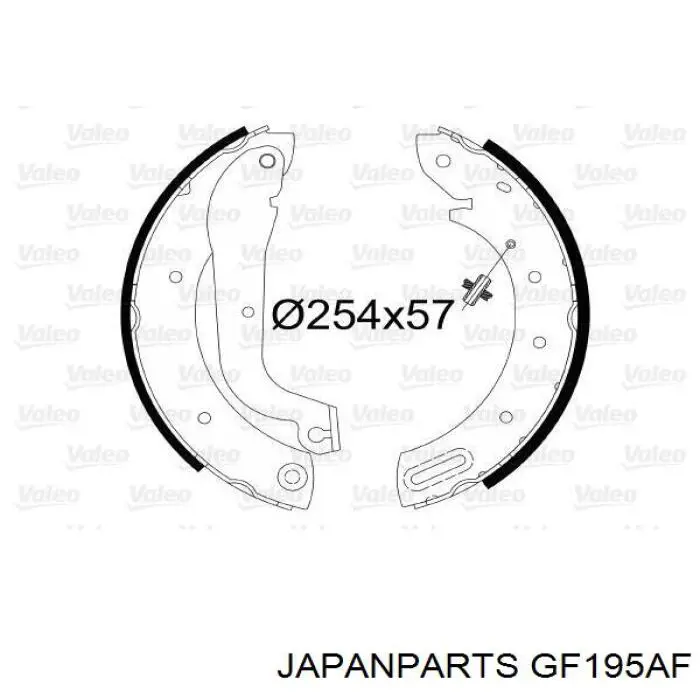 GF-195AF Japan Parts zapatas de frenos de tambor traseras