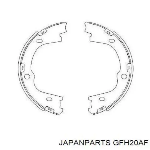 GF-H20AF Japan Parts juego de zapatas de frenos, freno de estacionamiento