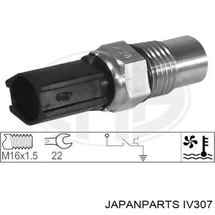 IV-307 Japan Parts sensor, temperatura del refrigerante (encendido el ventilador del radiador)