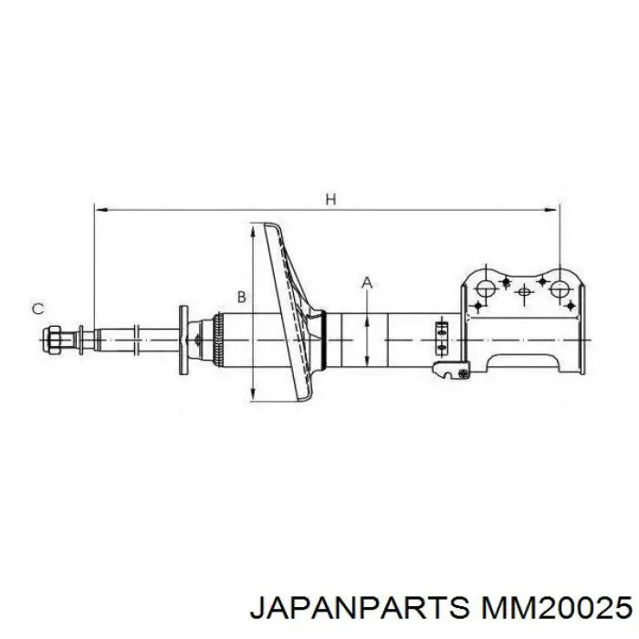 MM-20025 Japan Parts amortiguador delantero derecho