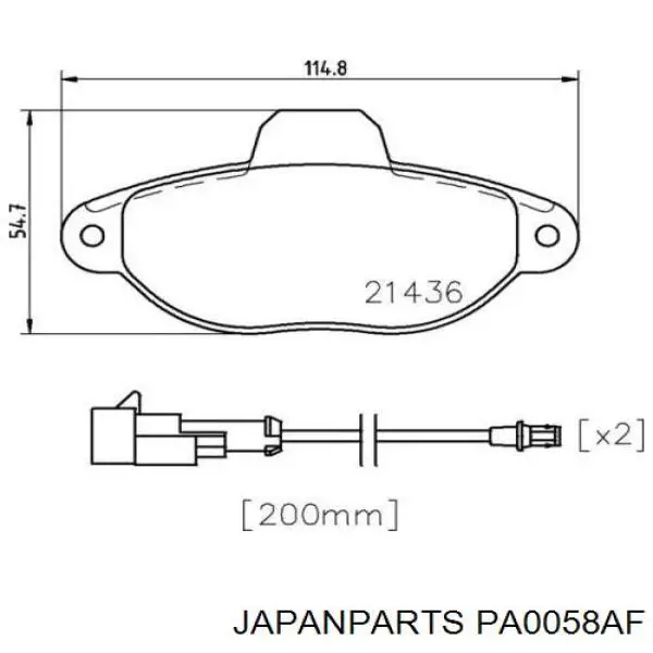 PA-0058AF Japan Parts pastillas de freno delanteras