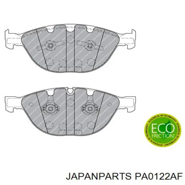 PA0122AF Japan Parts pastillas de freno delanteras