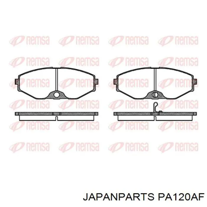 PA120AF Japan Parts pastillas de freno delanteras