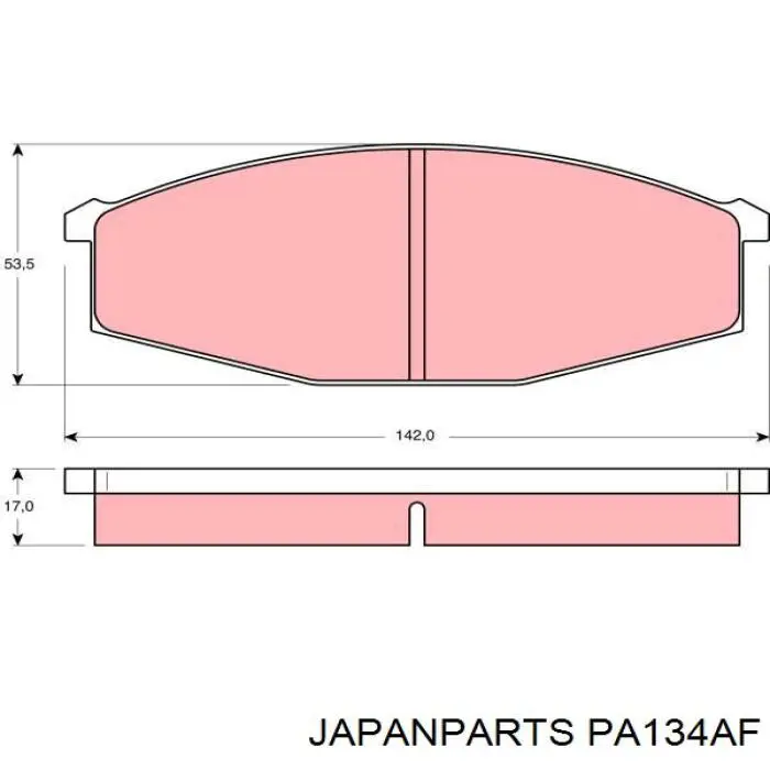 PA-134AF Japan Parts pastillas de freno delanteras