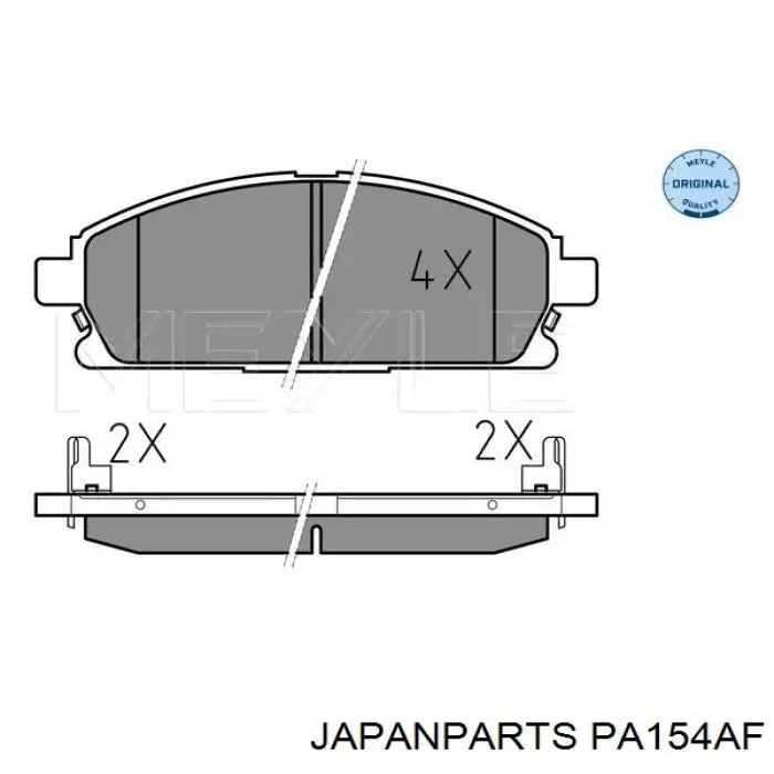 PA-154AF Japan Parts pastillas de freno delanteras