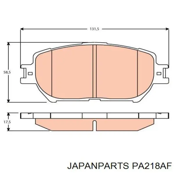 PA-218AF Japan Parts pastillas de freno delanteras