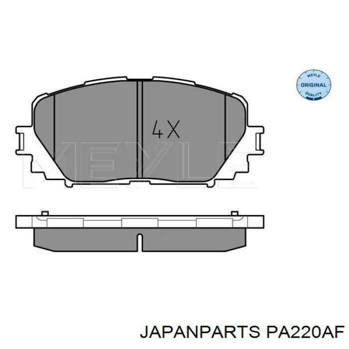 PA-220AF Japan Parts pastillas de freno delanteras