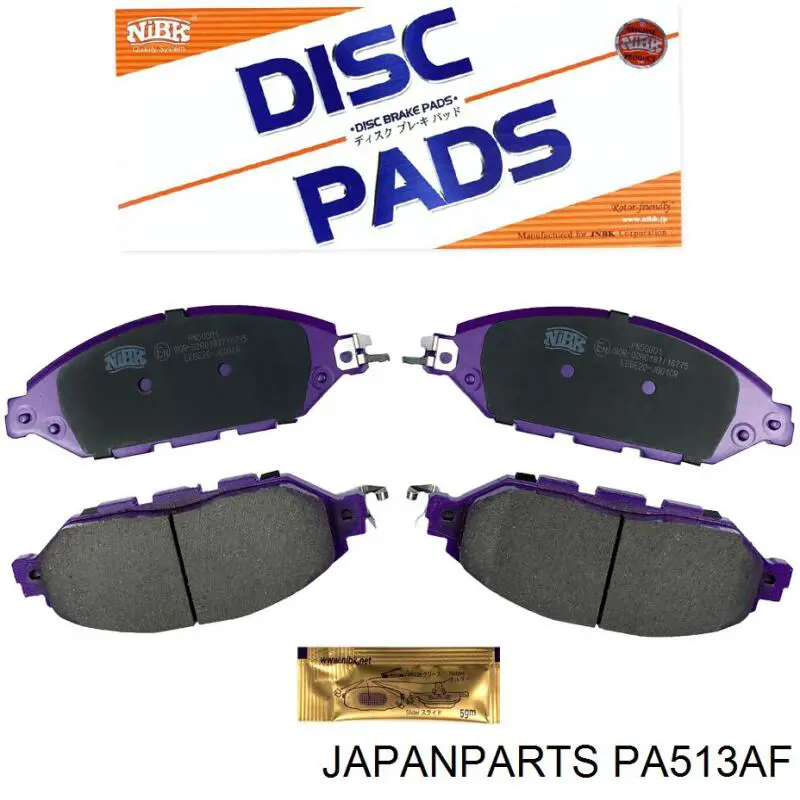 PA-513AF Japan Parts pastillas de freno delanteras