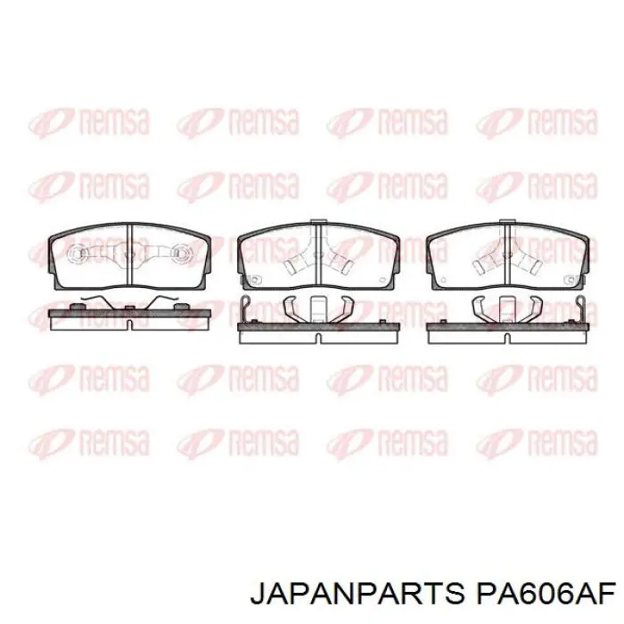 PA606AF Japan Parts pastillas de freno delanteras