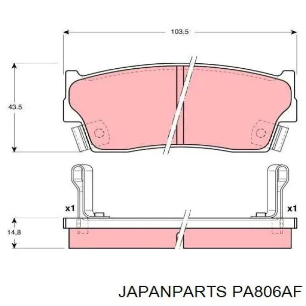 PA-806AF Japan Parts pastillas de freno delanteras