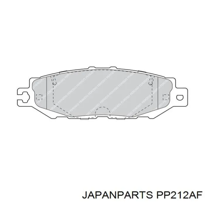 PP-212AF Japan Parts pastillas de freno traseras