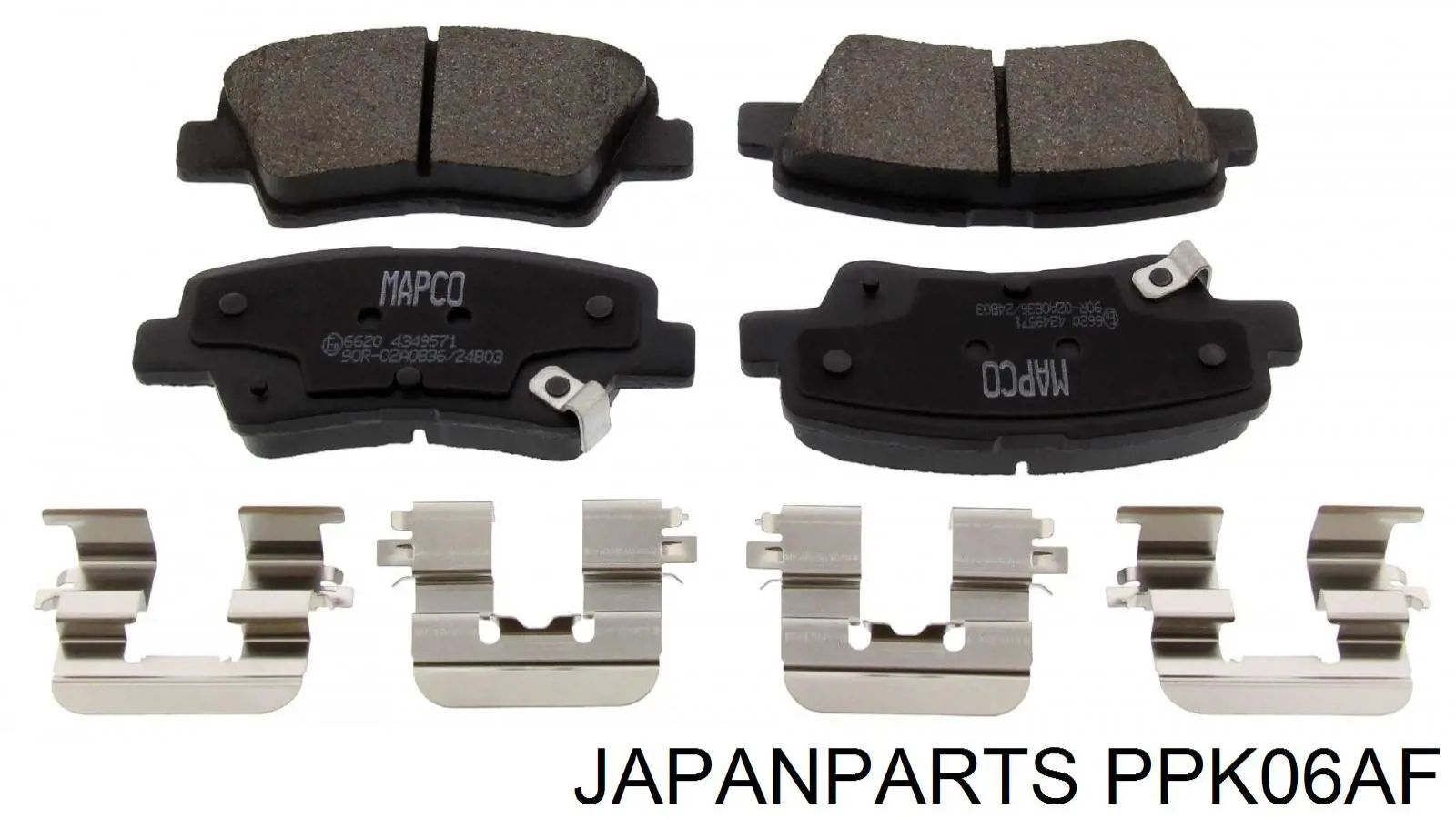 PP-K06AF Japan Parts pastillas de freno traseras