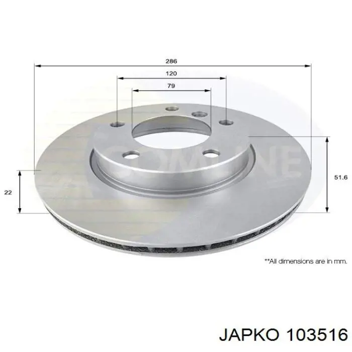 103516 Japko barra de acoplamiento