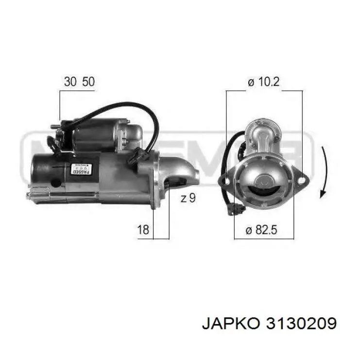 3130209 Japko motor de arranque