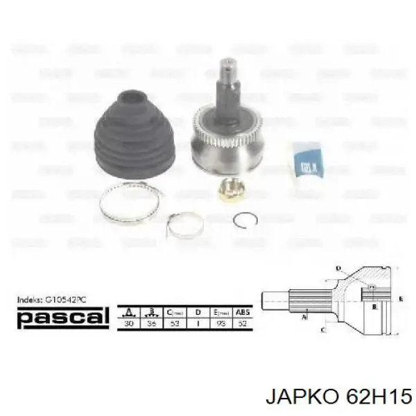 62H15 Japko junta homocinética exterior delantera