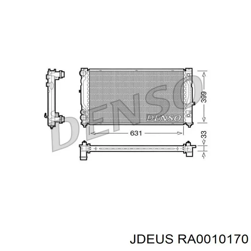 RA0010170 Jdeus radiador refrigeración del motor