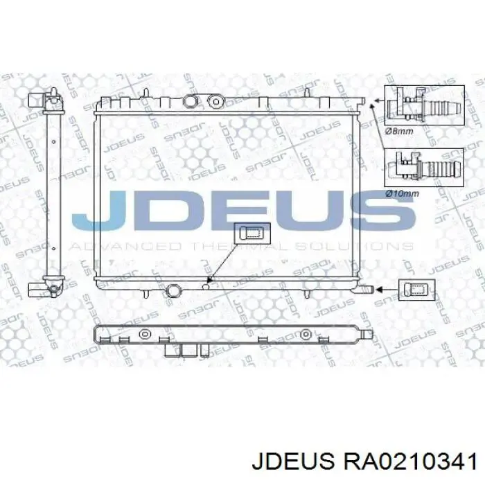 RA0210341 Jdeus radiador refrigeración del motor