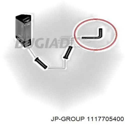 1117705400 JP Group tubo flexible de aire de sobrealimentación