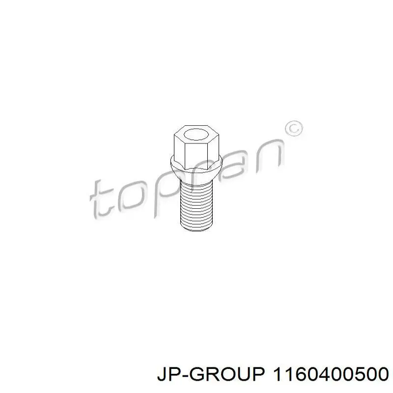 1160400500 JP Group tornillo de rueda