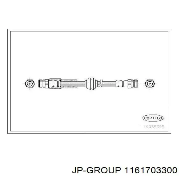 1161703300 JP Group tubo flexible de frenos trasero