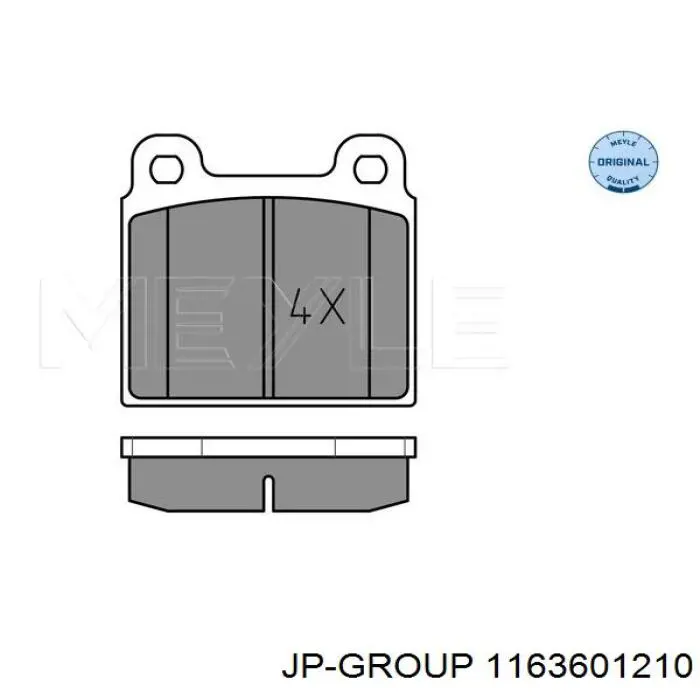 1163601210 JP Group pastillas de freno delanteras