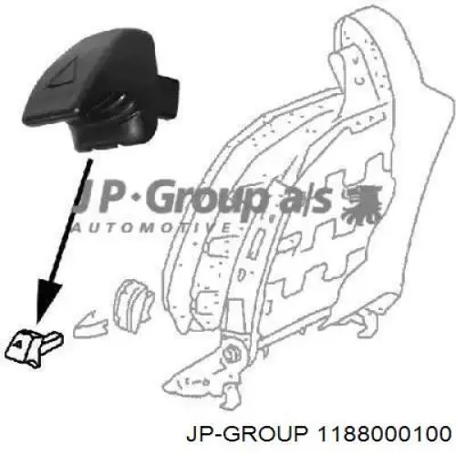 1188000100 JP Group perilla de ajuste del respaldo del asiento