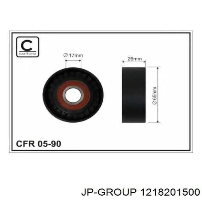 1218201500 JP Group tensor de correa, correa poli v