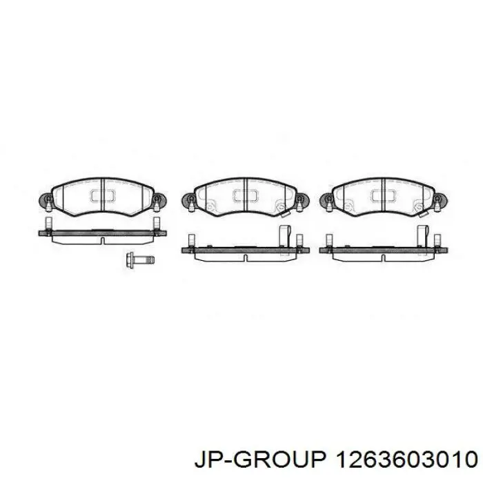 1263603010 JP Group pastillas de freno delanteras