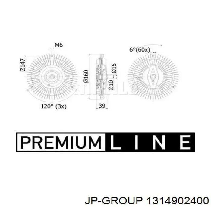 1314902400 JP Group embrague, ventilador del radiador