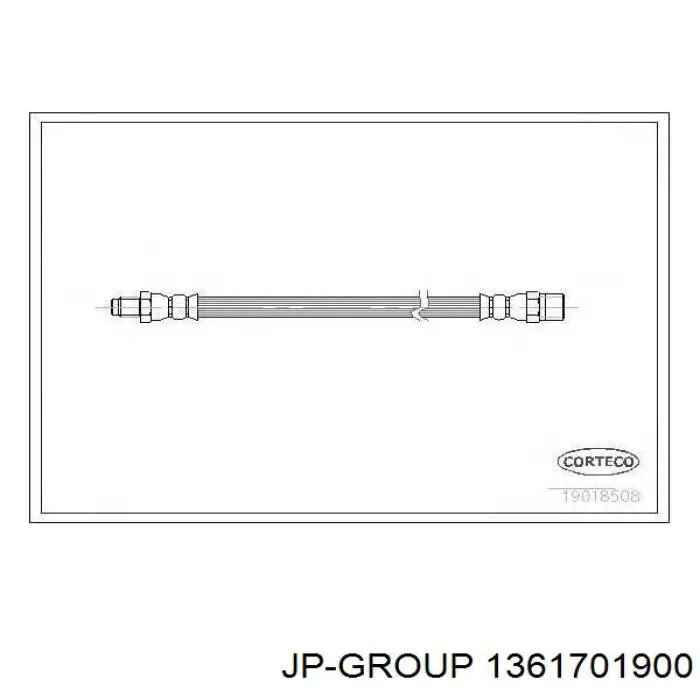 1361701900 JP Group tubo flexible de frenos trasero