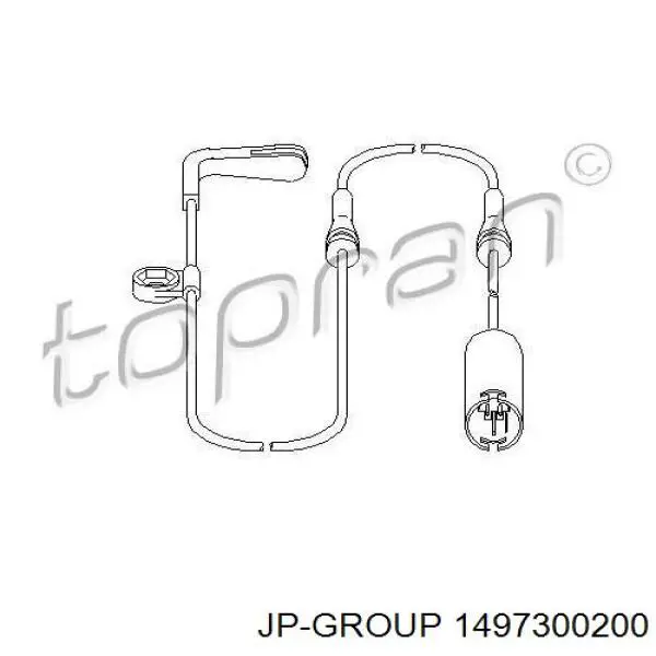 1497300200 JP Group contacto de aviso, desgaste de los frenos, trasero