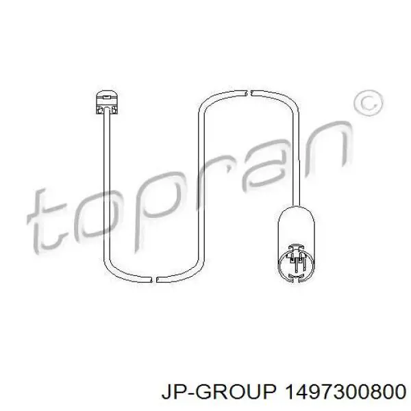 1497300800 JP Group contacto de aviso, desgaste de los frenos, trasero