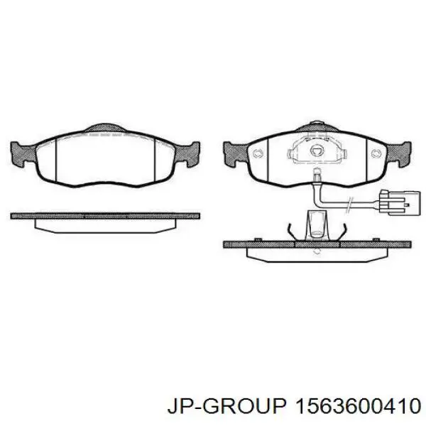 1563600410 JP Group pastillas de freno delanteras