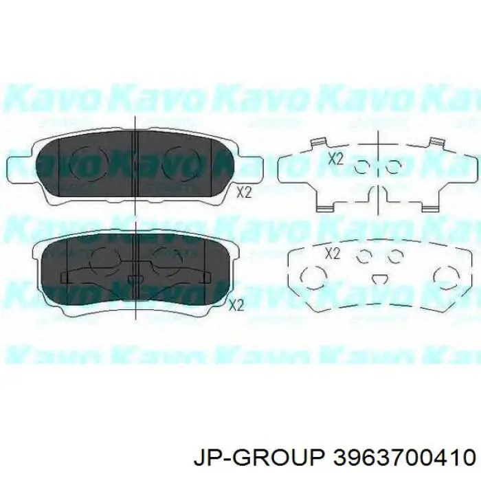 3963700410 JP Group pastillas de freno traseras