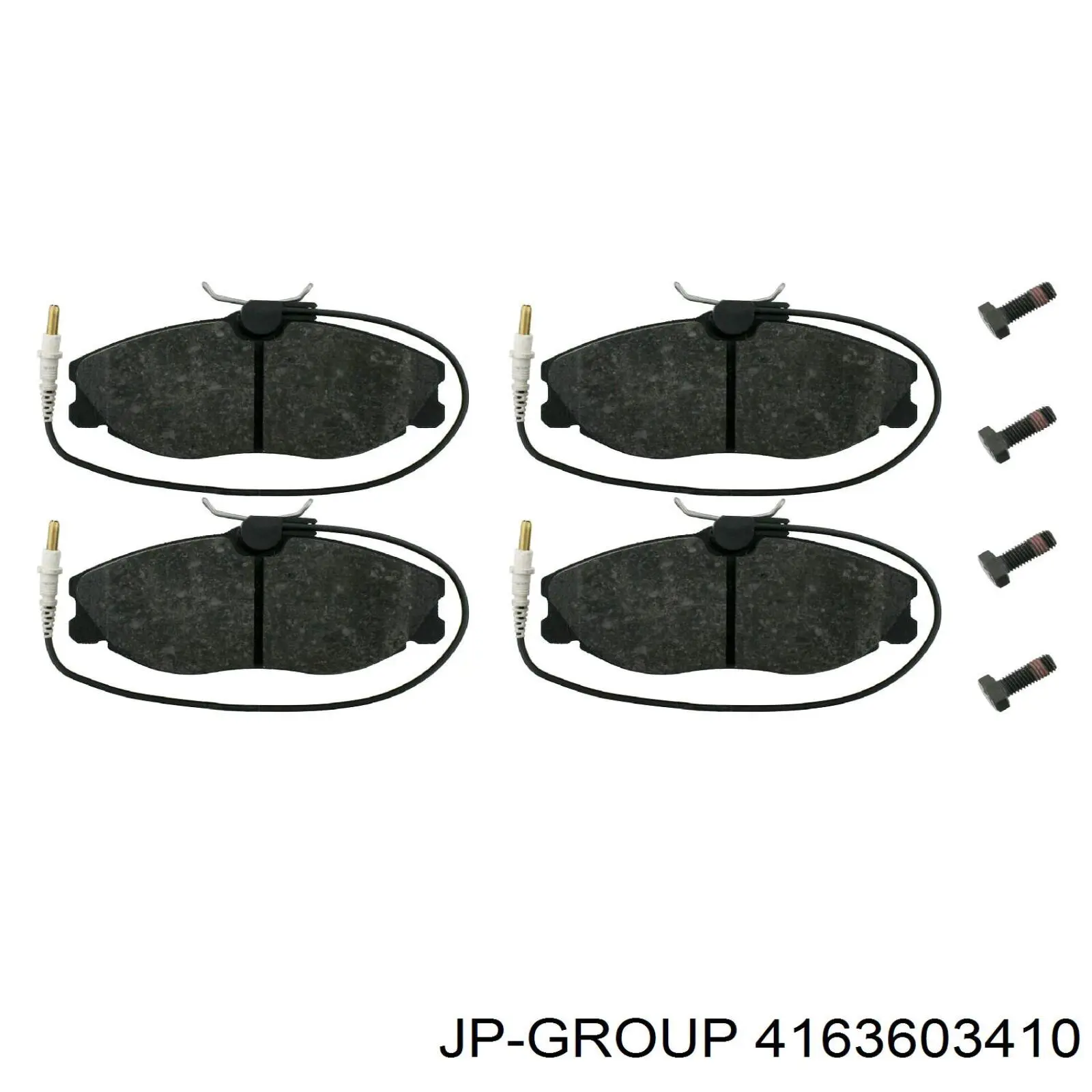 4163603410 JP Group pastillas de freno delanteras