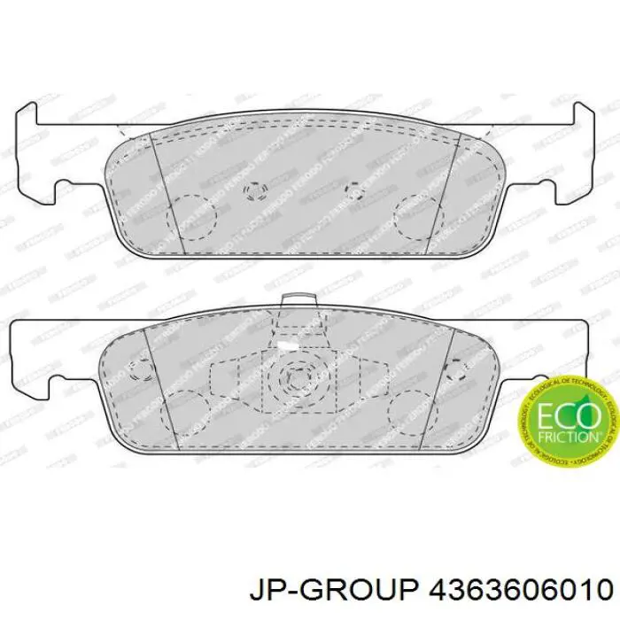 4363606010 JP Group pastillas de freno delanteras