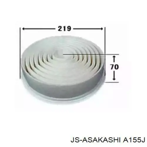 A155J JS Asakashi filtro de aire