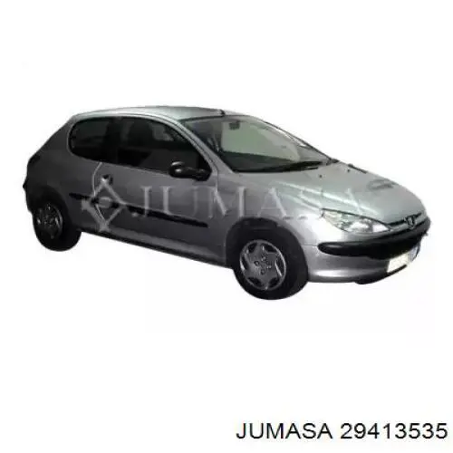  Moldura puerta trasera izquierda para Peugeot 206 2A/C