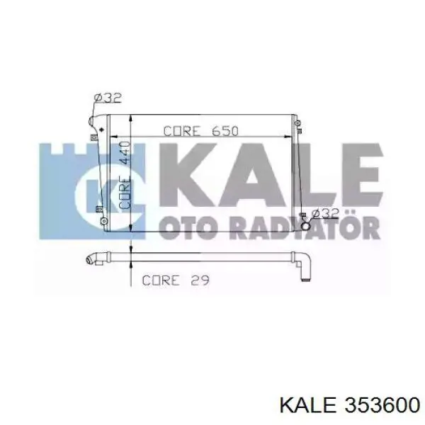 353600 Kale radiador refrigeración del motor