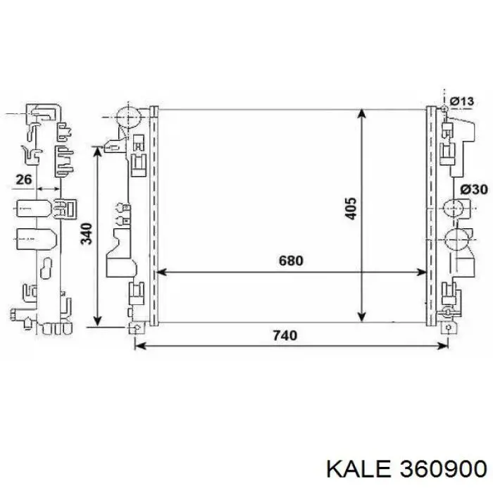 360900 Kale radiador refrigeración del motor