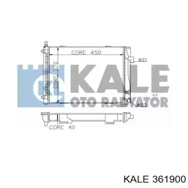 361900 Kale radiador refrigeración del motor