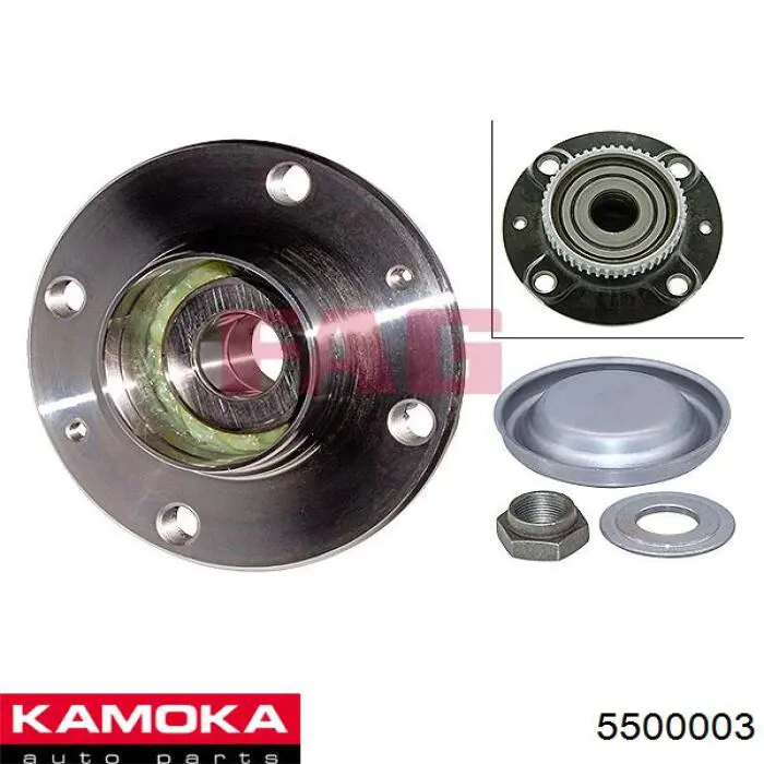 5500003 Kamoka cubo de rueda trasero