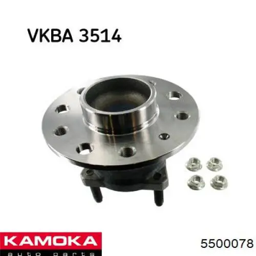 5500078 Kamoka cubo de rueda trasero