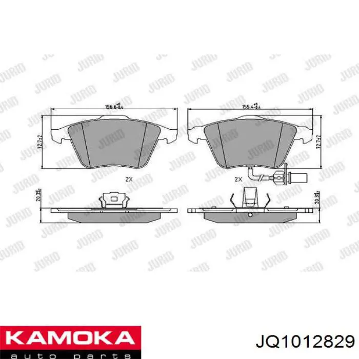 JQ1012829 Kamoka pastillas de freno delanteras