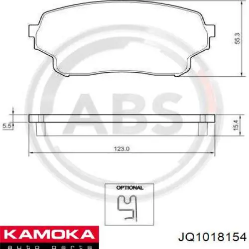 JQ1018154 Kamoka pastillas de freno delanteras