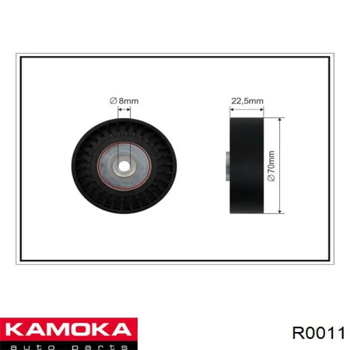 R0011 Kamoka polea inversión / guía, correa poli v