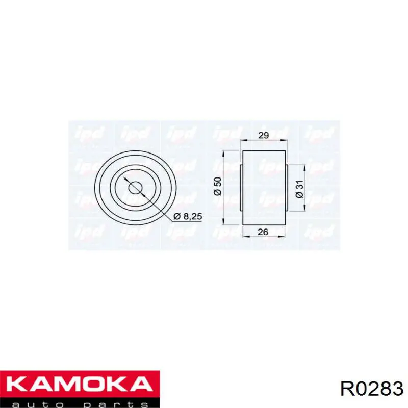 R0283 Kamoka polea inversión / guía, correa poli v