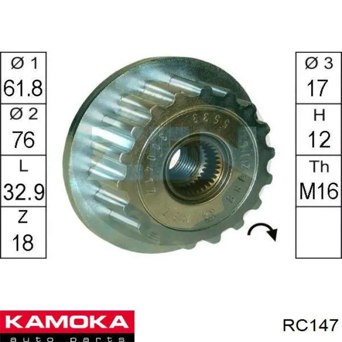 RC147 Kamoka poleas juego de piezas