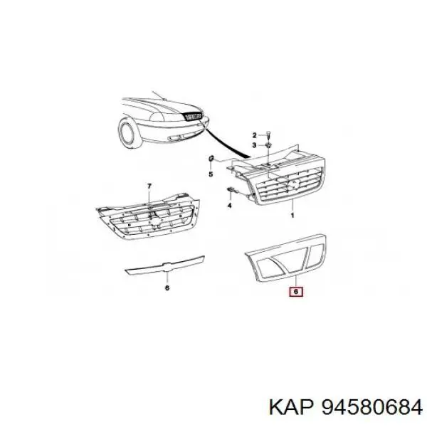 94580684 KAP relé, piloto intermitente